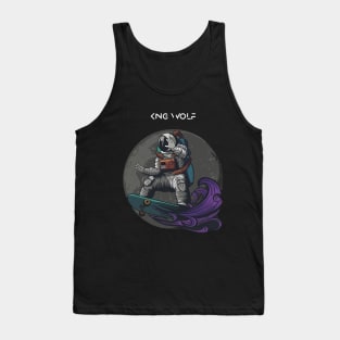 Astronaut Skateboarding T-shirt By KingWolf T-shirt Tank Top